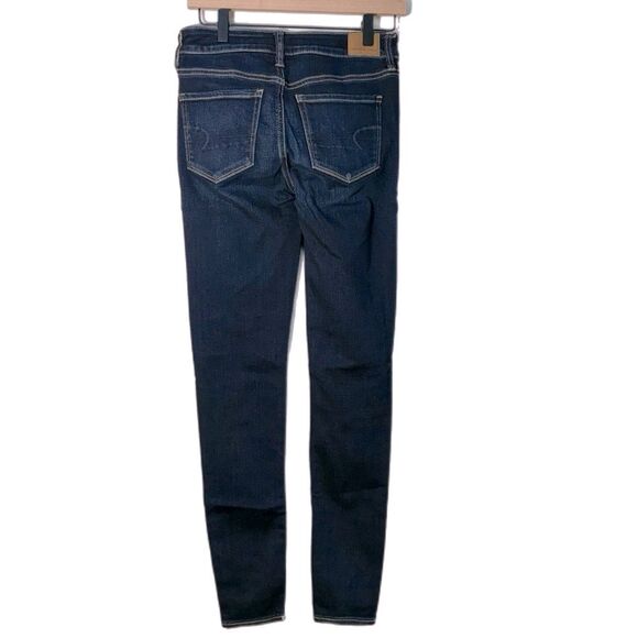 American Eagle Next Level Stretch Jeggings Jeans Women’s 4 Long Blue. - Picture 2 of 13